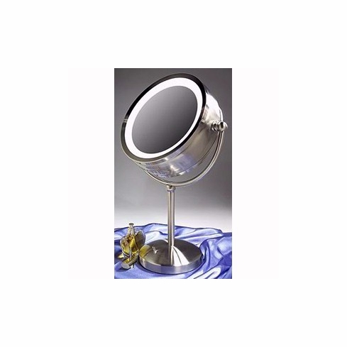 Zadro Lighted Make-up Mirror 1X/8X Dual Sided Pedestal (ZLD48)