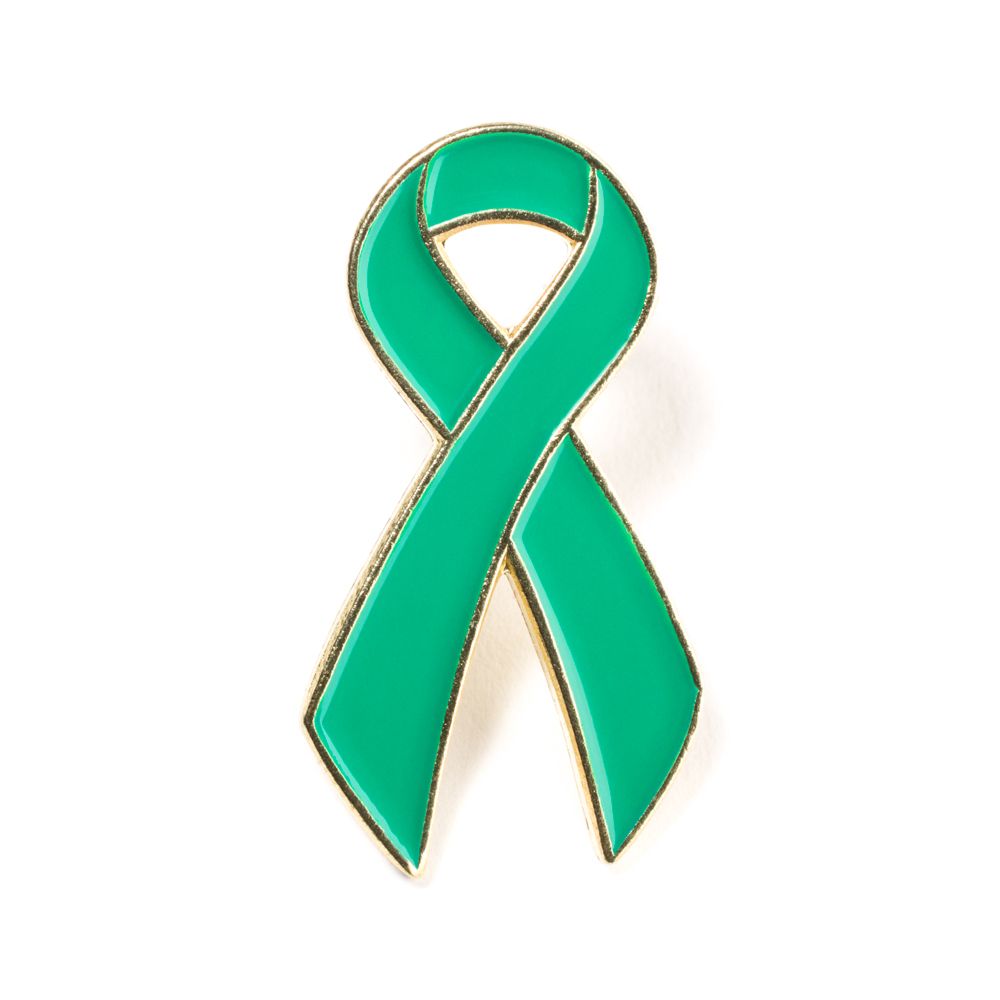 Green Ribbon Awareness Jewelry Lapel Pin Kidney Disease Awareness Lapel Pin Green Metal
