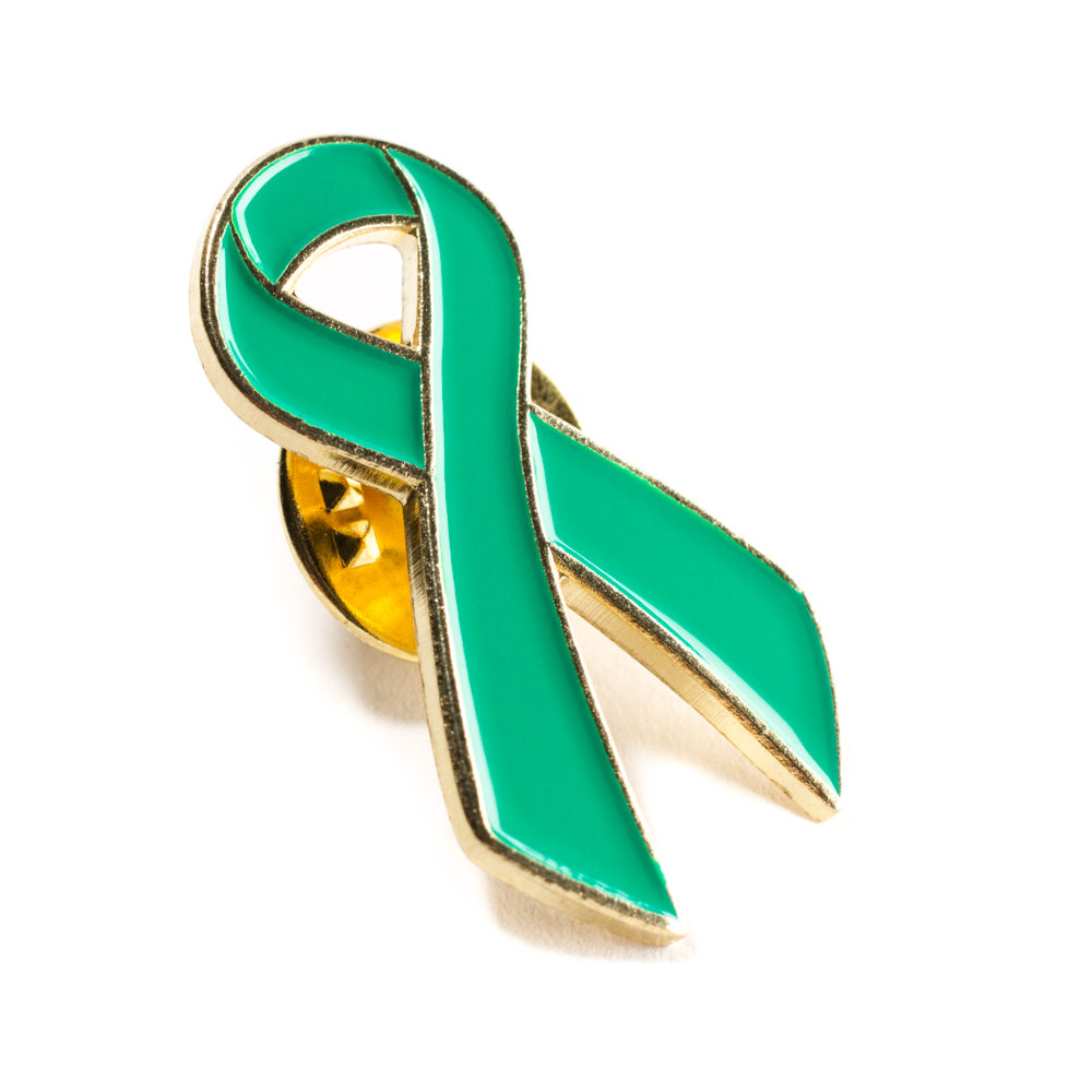 Green Ribbon Awareness Jewelry Lapel Pin Kidney Disease Awareness Lapel Pin Green Metal