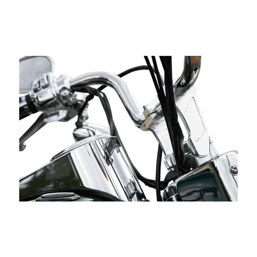 Chrome ROX Adjustable / Pivoting Cruiser Handlebar Risers for VTwin 3