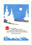 saturn press be glad letterpress holiday NEW YEAR card