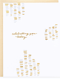 celebrating you artisan letterpress greeting card NEW!