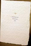 christmas joy luxury letterpress holiday card of HANDMADE paper