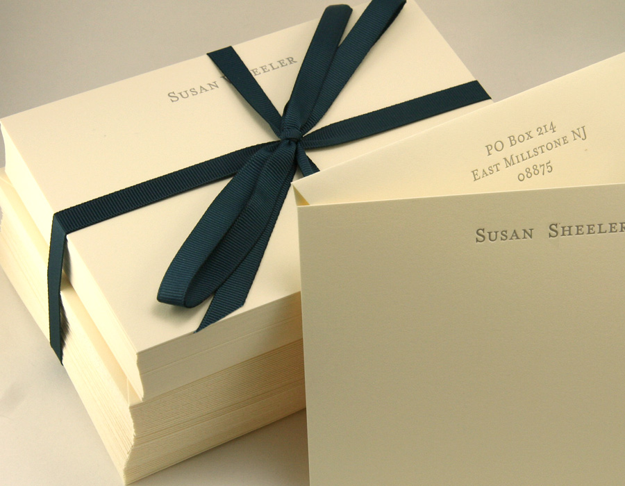 classic custom letterpress personalized stationery