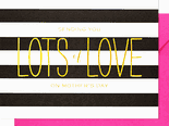 lots of love mother's day letterpress FOIL card NEW!