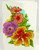 old school stationers tropical flowers letterpress card 