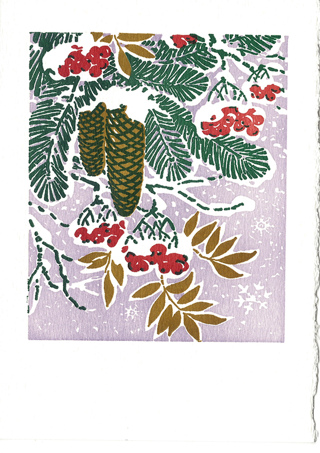 saturn press bough artisan letterpress holiday cards (8) *NEW!*