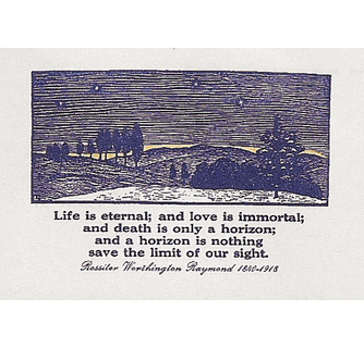 saturn press horizon sympathy letterpress greeting card