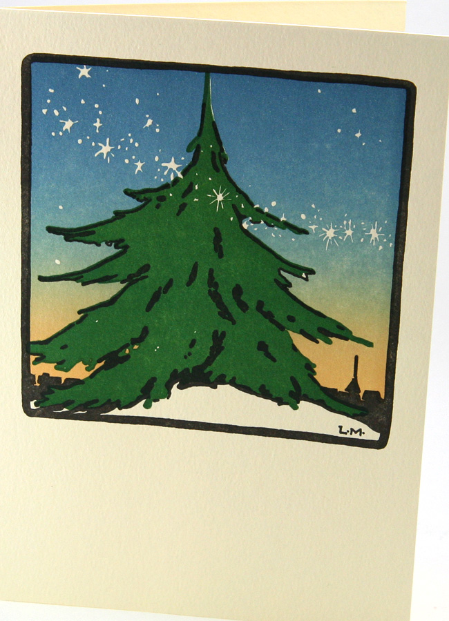 saturn press spirit of the season letterpress holiday cards (8/set)