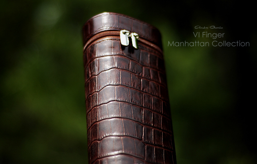 6 Finger Manhattan Croco Brown