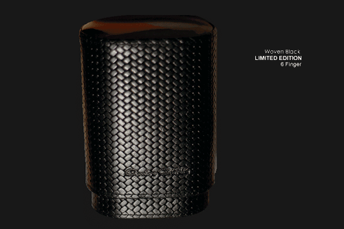 6 Finger Woven Black  Buffalo Horn Slider