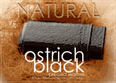 Buffalo Horn Ostrich Black Pressed