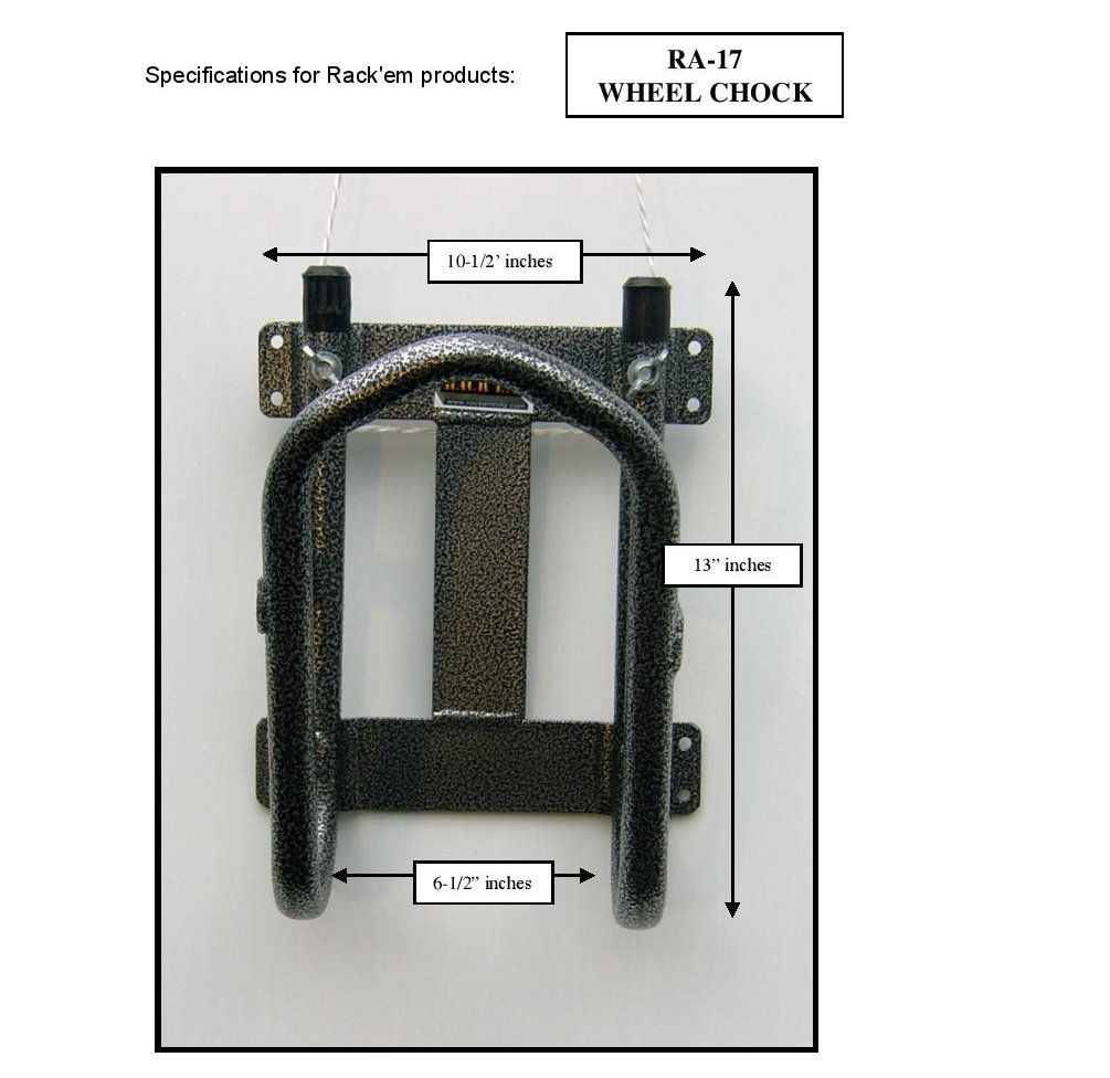 Motorcycle Wheel Chock - Black & Gray Hammer paint finish by Rack'em Mfg