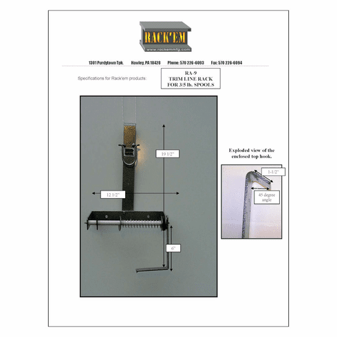 Line Raxck Trim Line Rack RA-9 Rack'em Mfg.