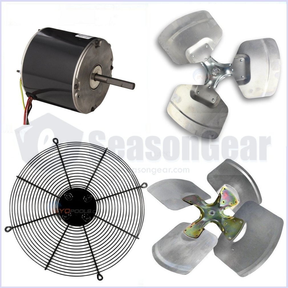 AquaCal Heat Pump Fan Motors Blades Grilles Guard replacement