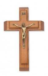 13" Walnut Sick Call Set Crucifix" itemprop="image