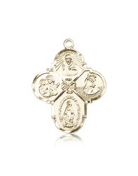 14kt Gold 4-Way Medal" itemprop="image