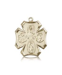 14kt Gold 4-Way Medal" itemprop="image