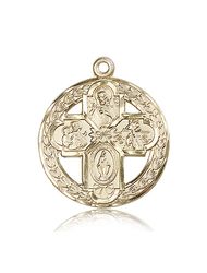 14kt Gold 4-Way Medal" itemprop="image