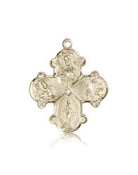 14kt Gold 4-Way Medal" itemprop="image