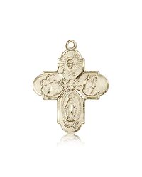 14kt Gold 4-Way Medal" itemprop="image