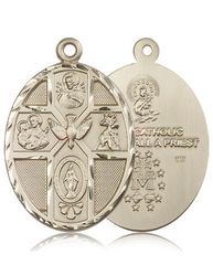 14kt Gold 5-Way / Holy Spirit Medal" itemprop="image