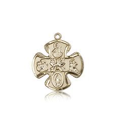 14kt Gold 5-Way Medal" itemprop="image