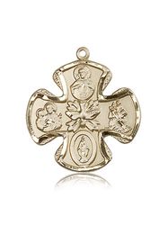 14kt Gold 5-Way Medal" itemprop="image