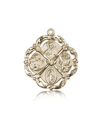 14kt Gold 5-Way Medal" itemprop="image