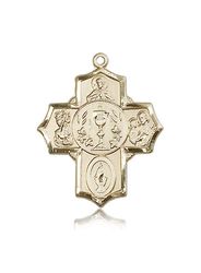 14kt Gold 5-Way Medal" itemprop="image