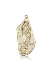 14kt Gold Ave Maria Medal" itemprop="image