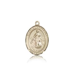 14kt Gold Blessed Karolina Kozkowna Patron Saint Medal - Medium" itemprop="image