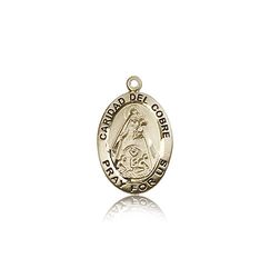 14kt Gold Caridad Del Cobre Medal" itemprop="image