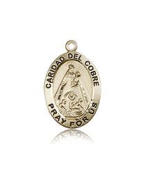 14kt Gold Caridad Del Cobre Medal" itemprop="image