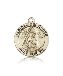 14kt Gold Caridad Del Cobre Medal" itemprop="image