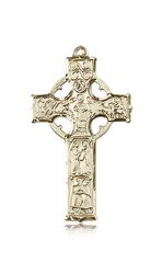 14kt Gold Celtic Cross Medal" itemprop="image