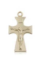 14kt Gold Celtic Crucifix Medal" itemprop="image