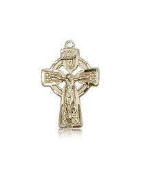 14kt Gold Celtic Crucifix Medal" itemprop="image