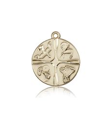 14kt Gold Christian Life Medal" itemprop="image