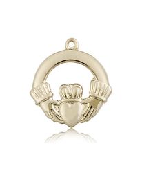 14kt Gold Claggagh Medal" itemprop="image