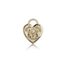 14kt Gold Communion Heart Medal" itemprop="image