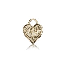 14kt Gold Confirmation Heart Medal" itemprop="image