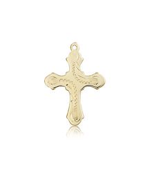 14kt Gold Cross Medal" itemprop="image