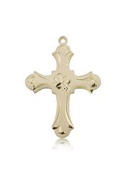 14kt Gold Cross Medal" itemprop="image