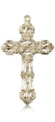 14kt Gold Cross Medal" itemprop="image