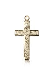 14kt Gold Cross Medal" itemprop="image