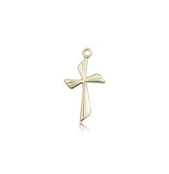 14kt Gold Cross Medal" itemprop="image