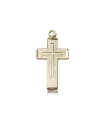 14kt Gold Cross Medal" itemprop="image