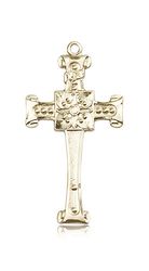 14kt Gold Cross Medal" itemprop="image