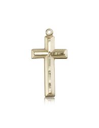 14kt Gold Cross Medal" itemprop="image